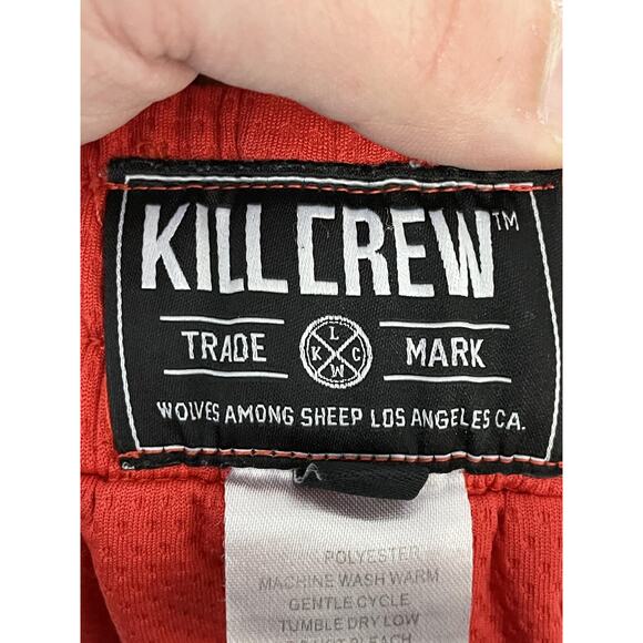 Kill Crew Shorts Mens Medium Red Mesh Gym Athletic Drawstring MMXX Pockets - Picture 8 of 10